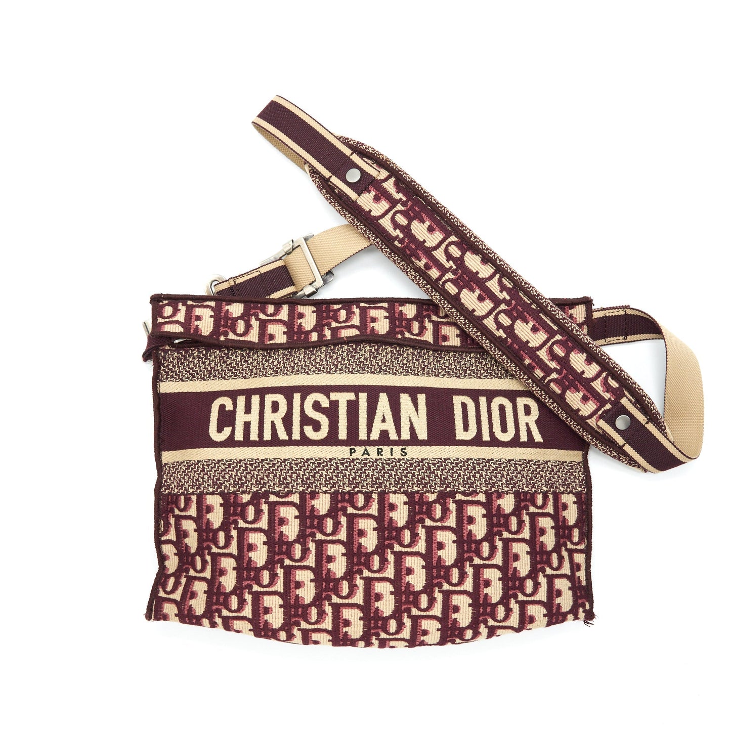 Luxury Dior Crossbody Messenger Bag Oblique Canvas Red