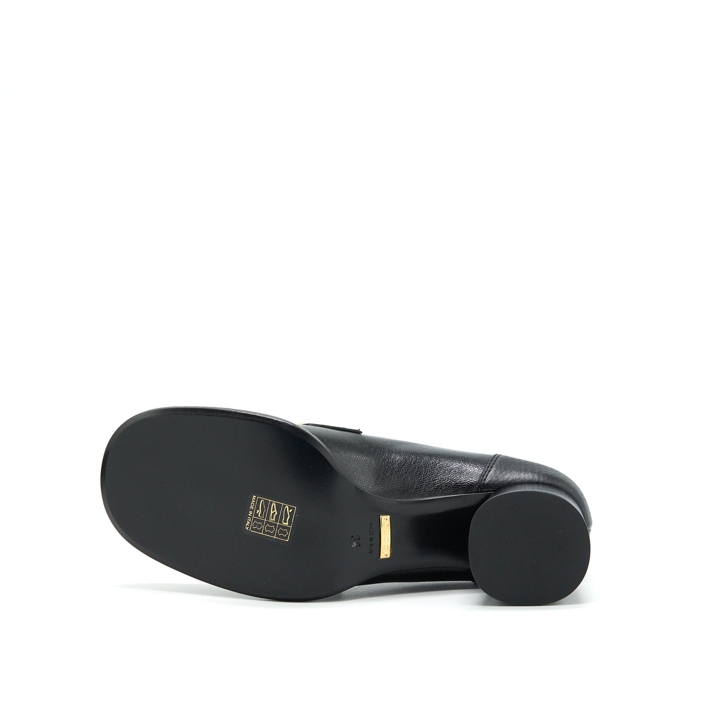 Gucci Sylvia Size36 Mid-Heel Pump Black GHW