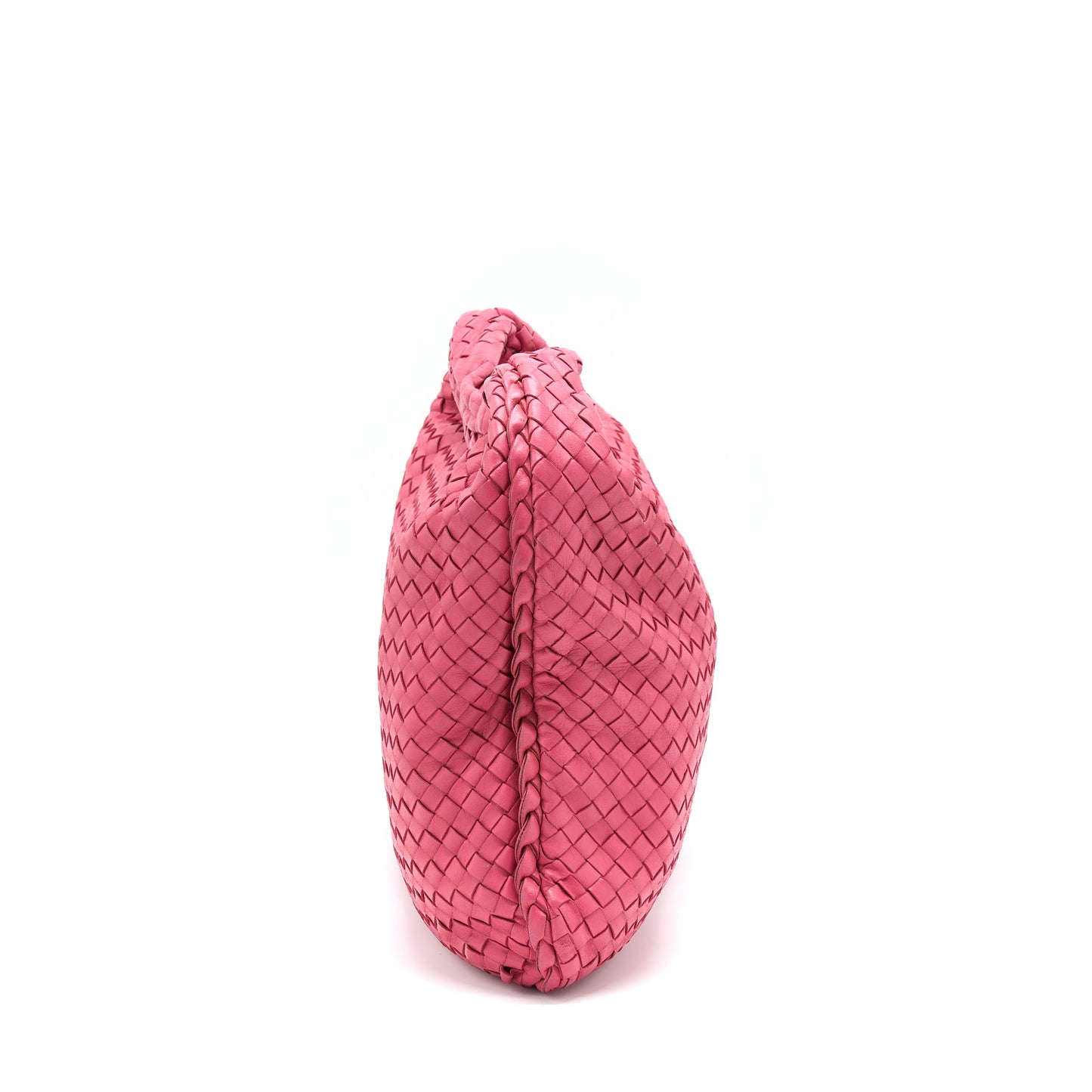 Bottega Veneta Intercciato Hobo Bag Pink GHW