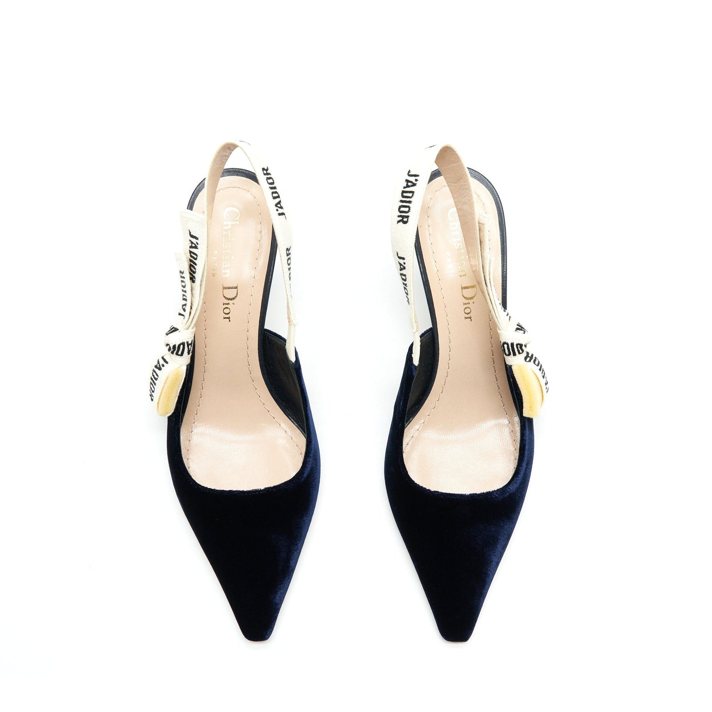 Luxury Dior size 36 Slingback pump velvet Navy