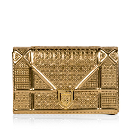 Luxury Dior Luxury Diorama Woc - Gold Cannage