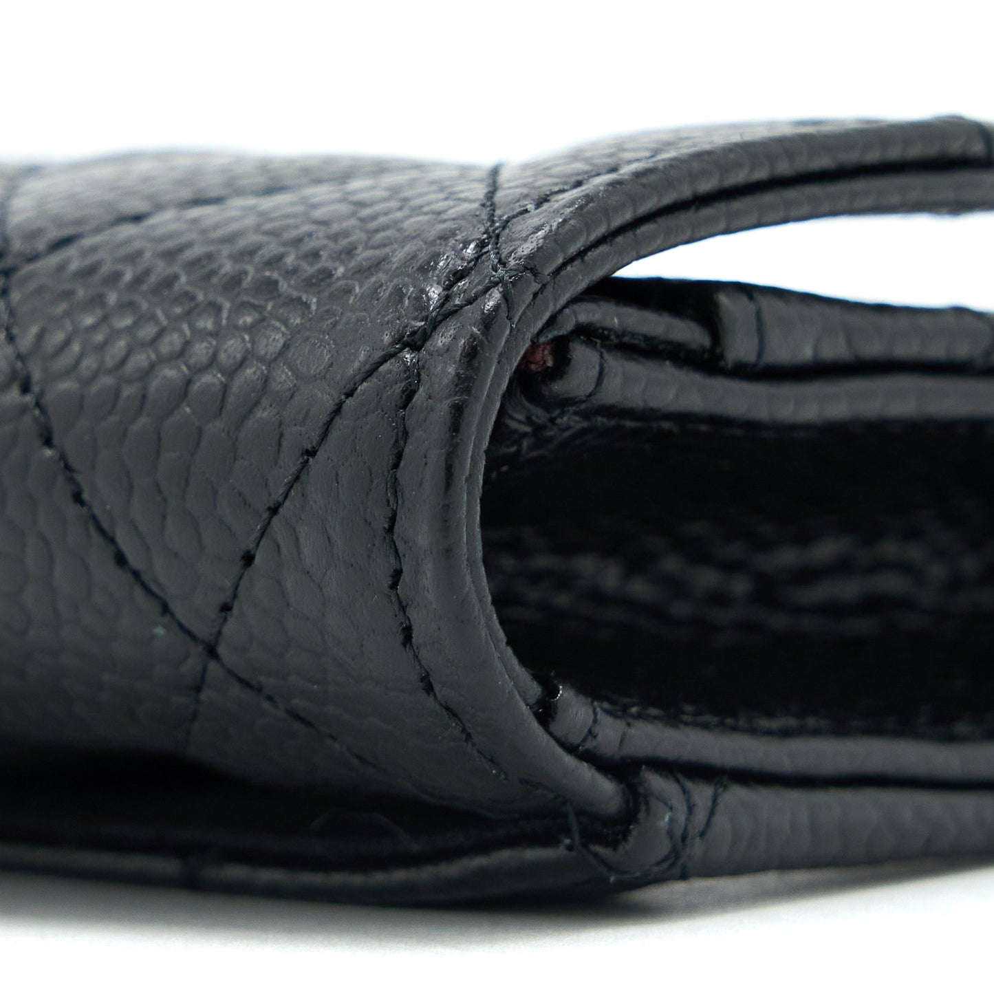 Chanel Classic Quilted Flap Card Holder Caviar Black GHW (Microchip)