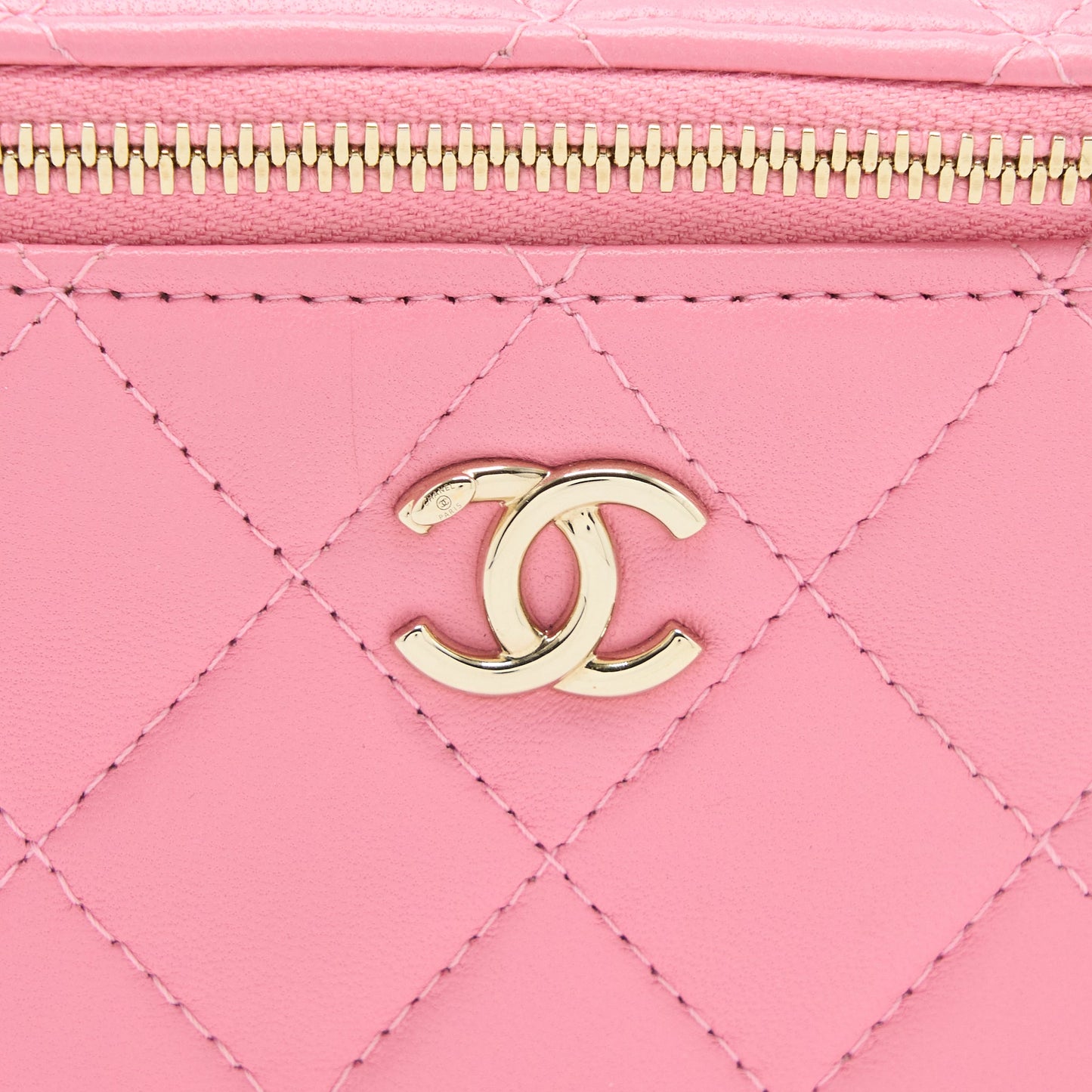 Chanel Mini Trendy CC Vanity with Chain Lambskin Pink LGHW