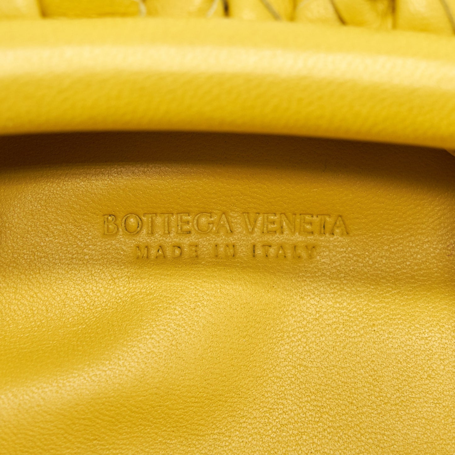 BOTTEGA VENETA THE MINI POUCH BAG YELLOW
