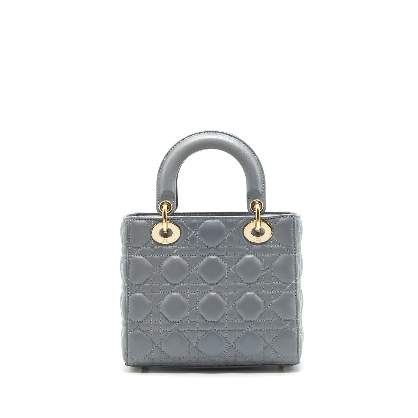 Christian Luxury Dior small Lady Luxury Dior Lambskin Grey GHW