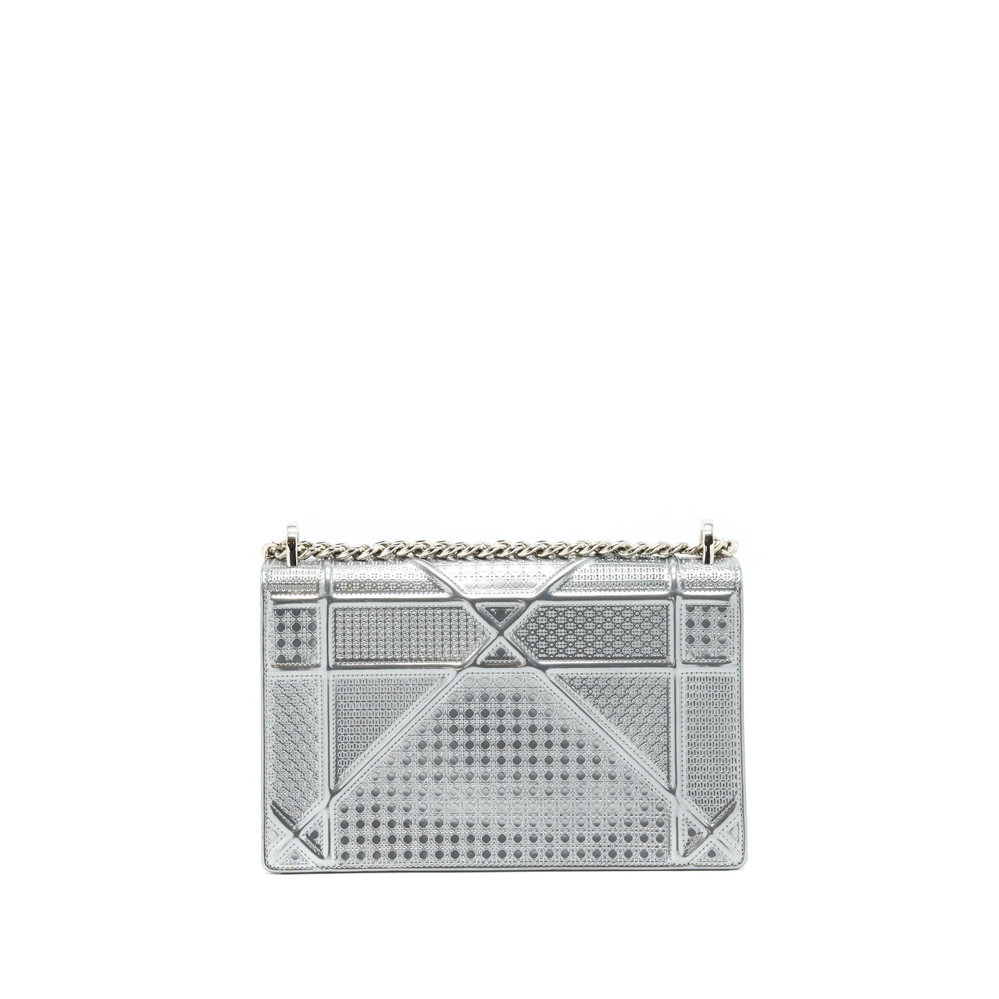 Luxury Dior Medium Luxury Diorama Metallic Silver SHW