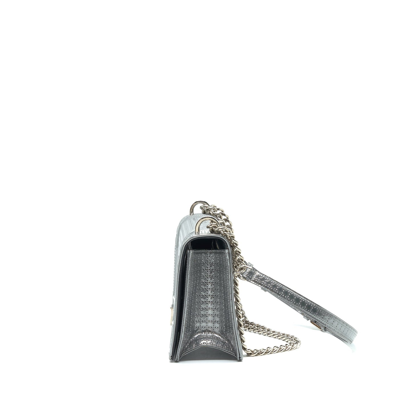 Luxury Dior Medium Luxury Diorama Metallic Silver SHW