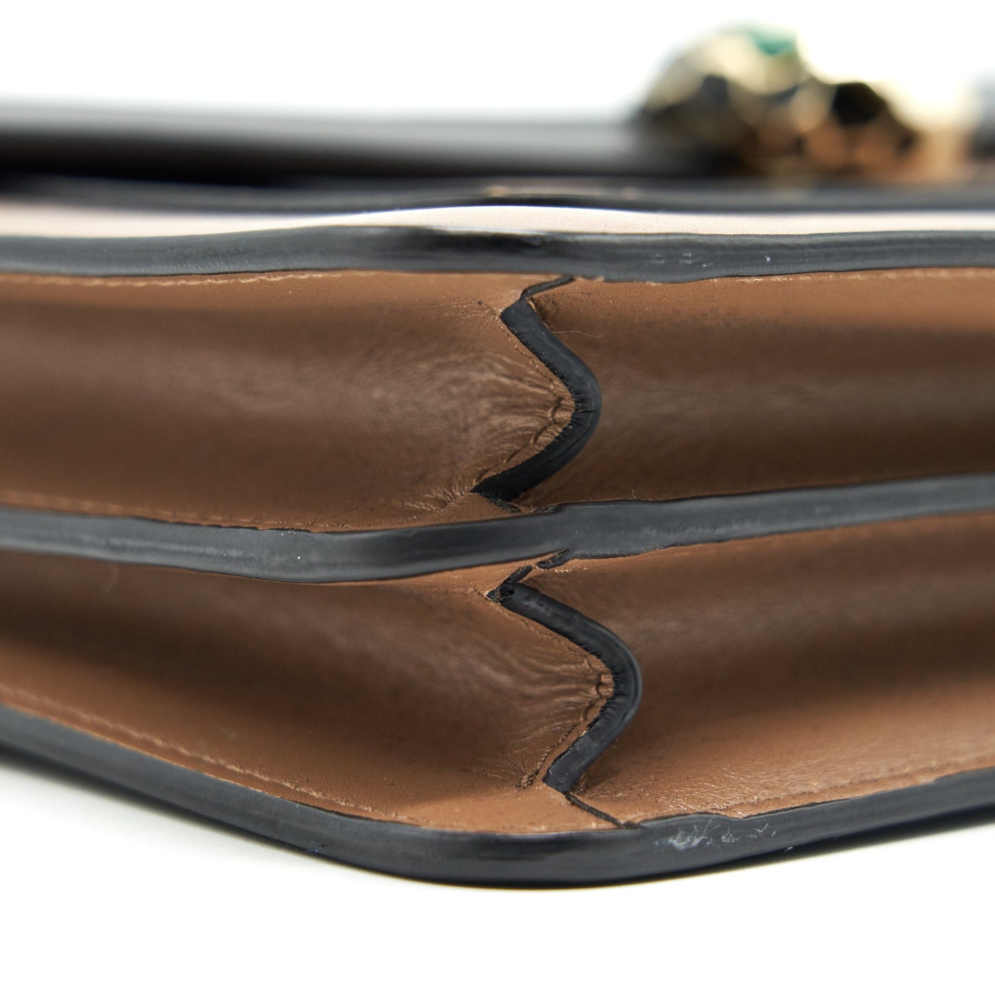 BVLGARI SERPENTI FOREVER SHOULDER BAG IN DARK BEIGE AND BLACK