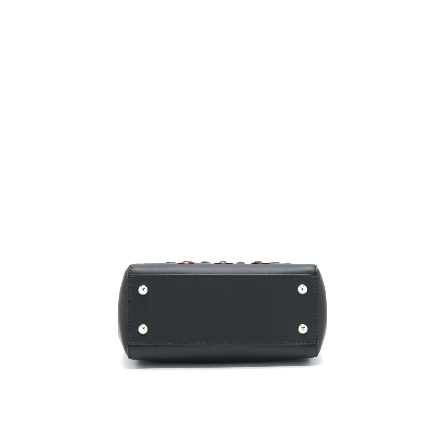 Fendi Dotcom Shoulder Bag Black with Stitch Details