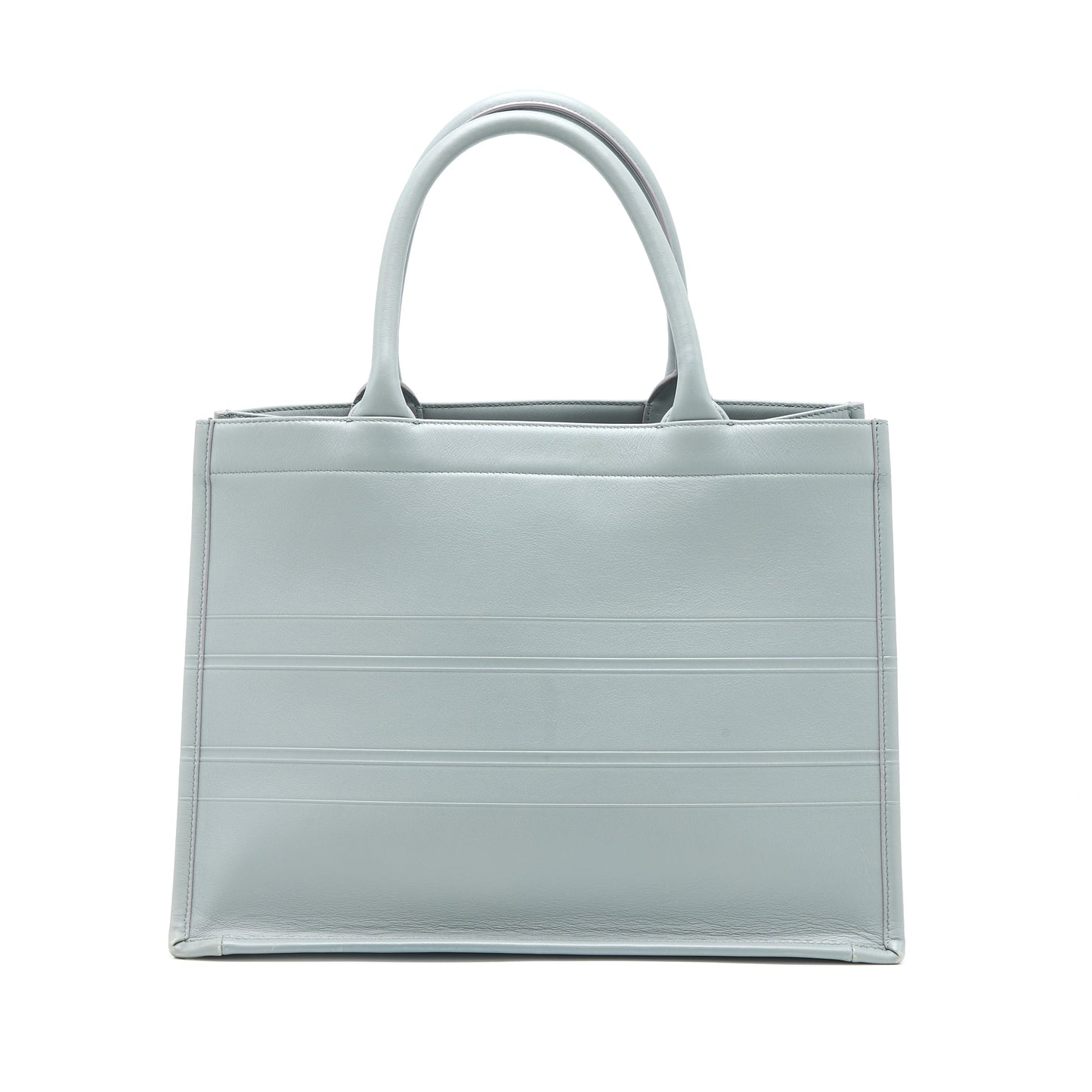Luxury Dior Medium Book Tote Embossed Calfskin Grey