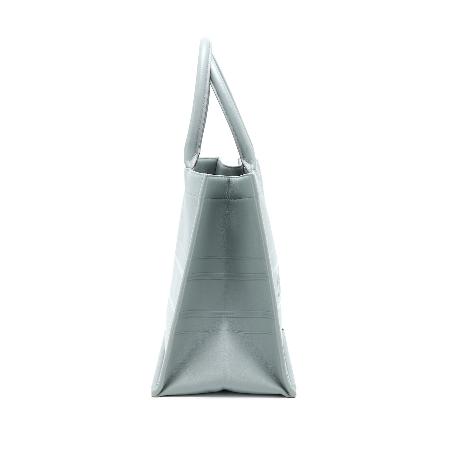 Luxury Dior Medium Book Tote Embossed Calfskin Grey
