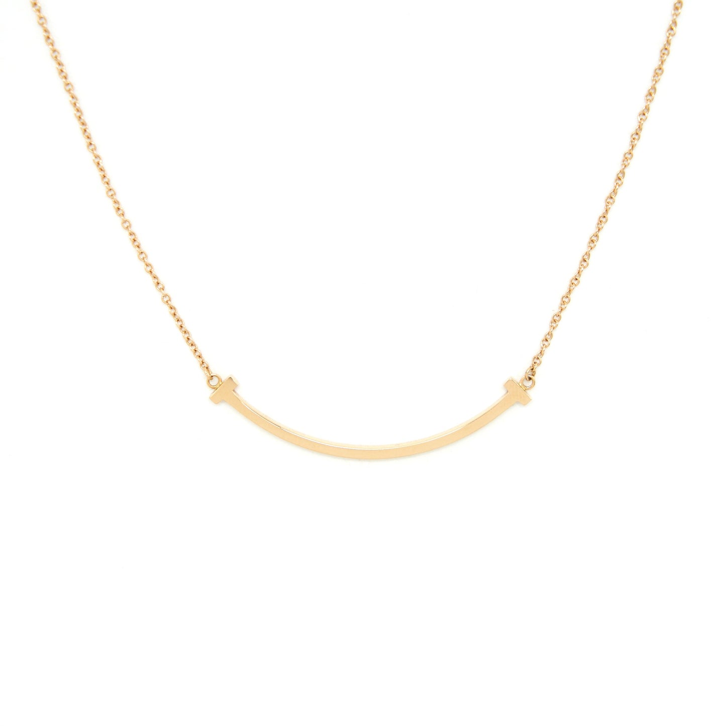 Tiffany T Smile Pendant in Rose Gold Small