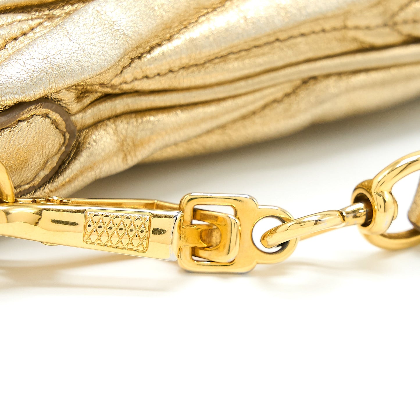 Miu Miu Matelasse Crossbody Bag Gold GHW