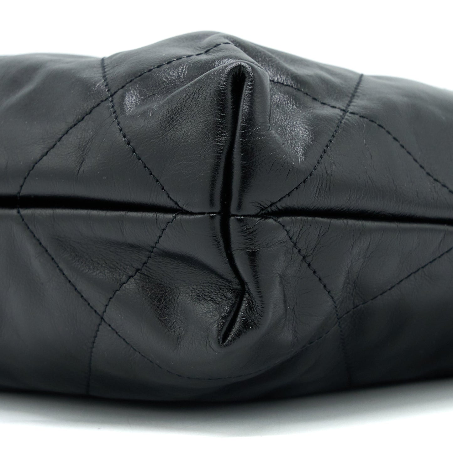 Chanel Small 22 Bag Shiny Calfskin Black GHW (Microchip)