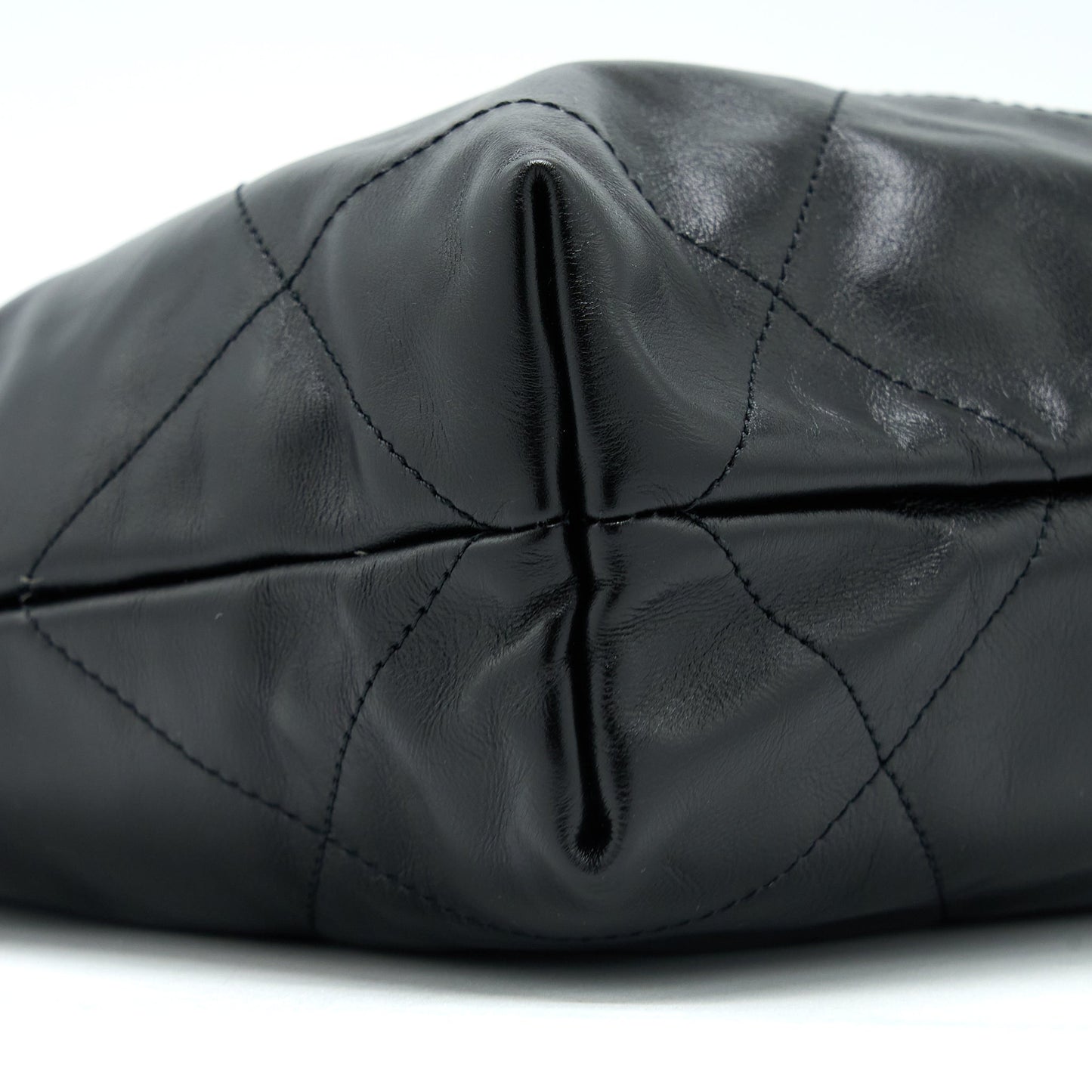 Chanel Small 22 Bag Shiny Calfskin Black GHW (Microchip)