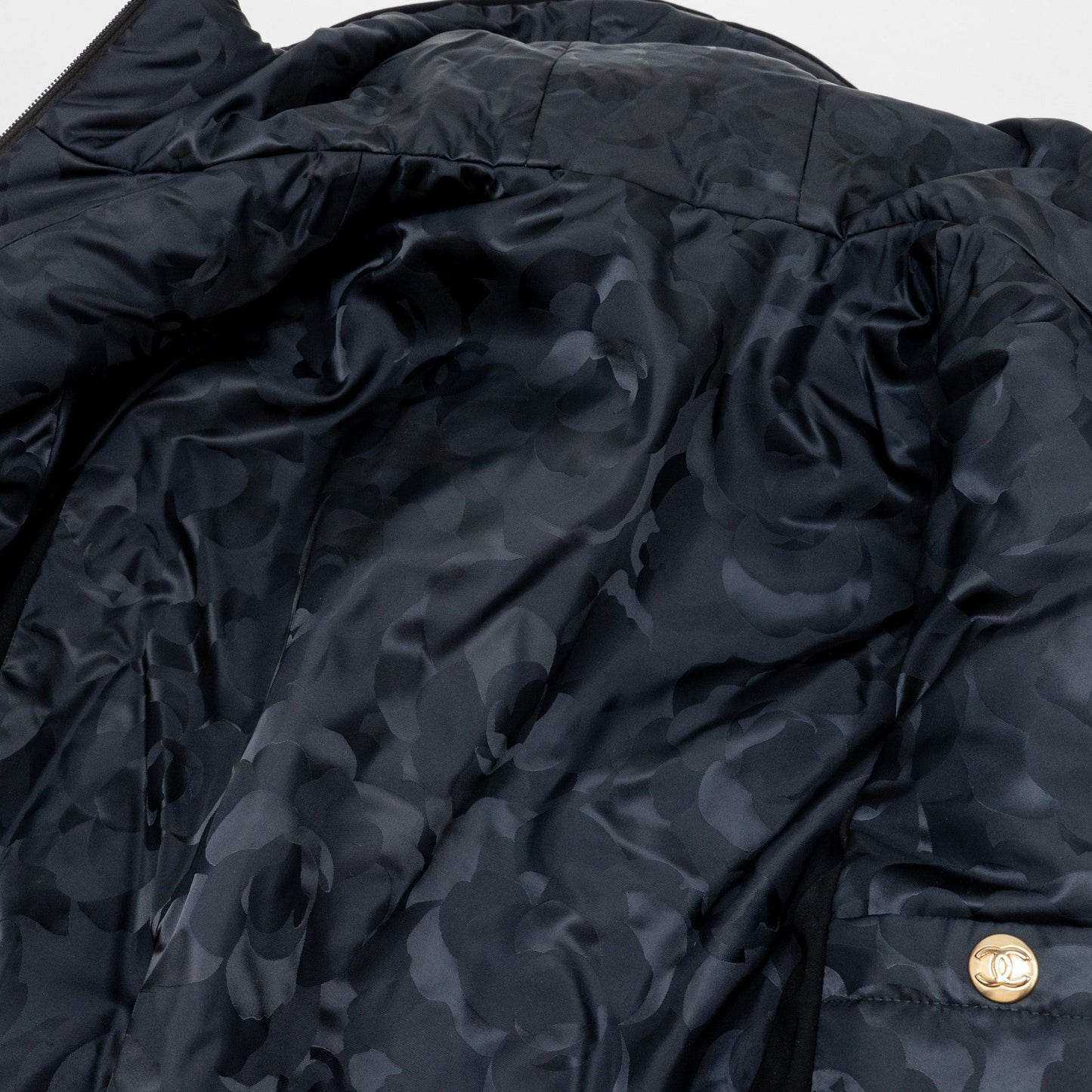 Chanel Size 36 CC Logo Blouson Jacket Polyamide/Elastane Black