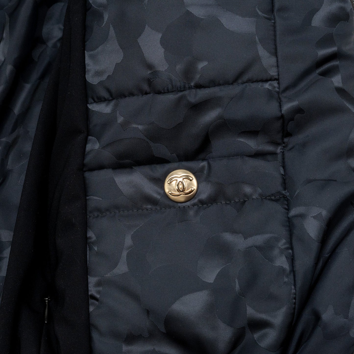 Chanel Size 36 CC Logo Blouson Jacket Polyamide/Elastane Black