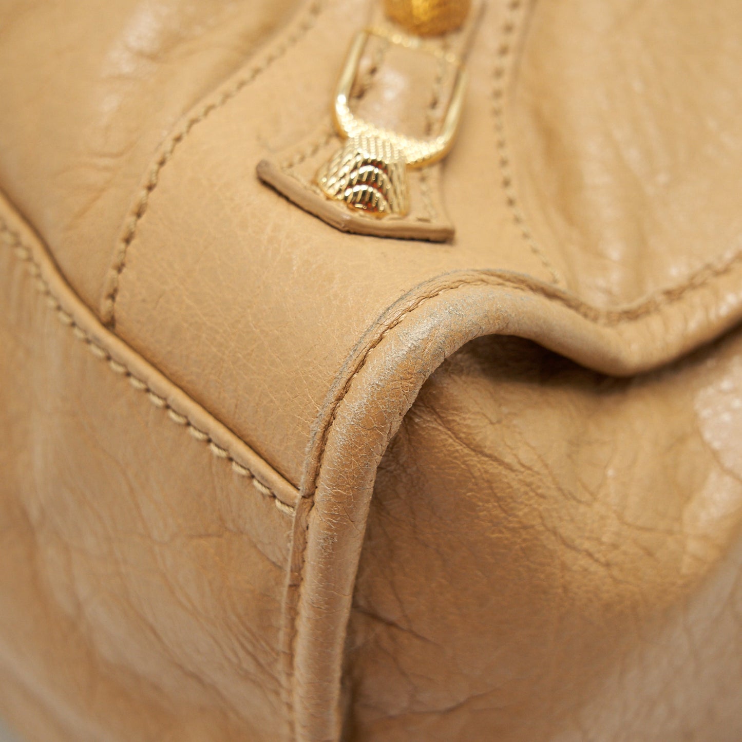 BALENCIAGA GIANT CITY BAG BEIGE GHW
