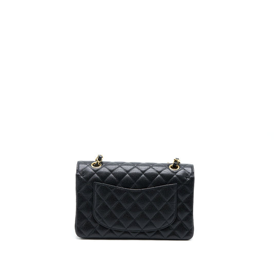 Chanel Small Classic Flap Bag Caviar Black GHW (Microchip)