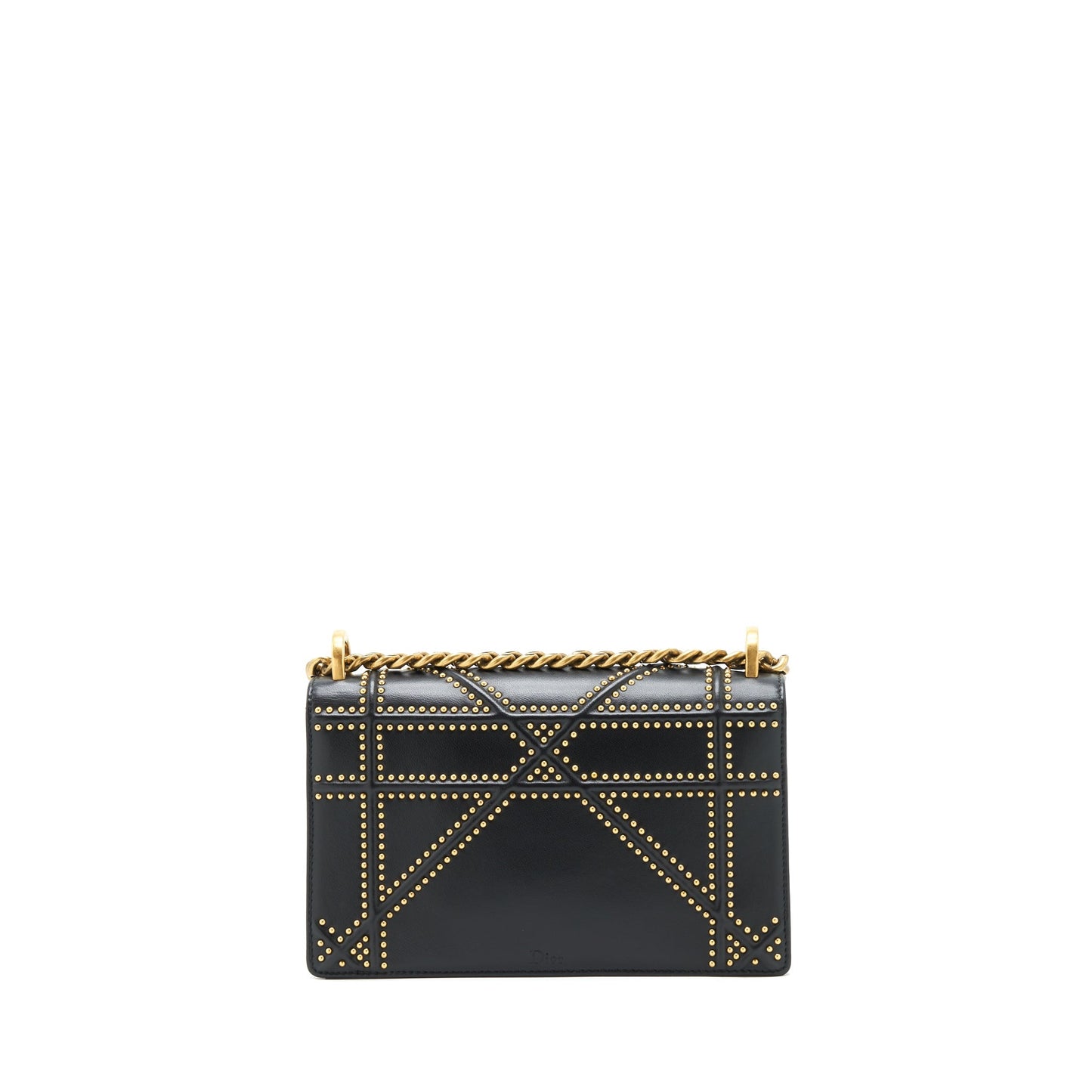 Luxury Dior Small Studded Luxury Diorama Black GHW