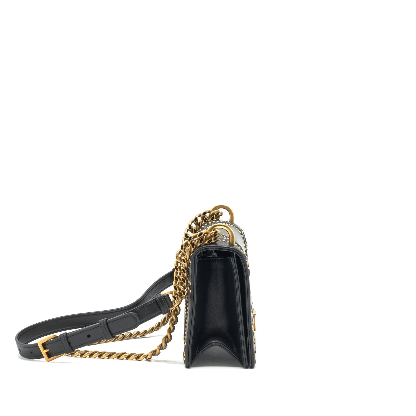 Luxury Dior Small Studded Luxury Diorama Black GHW
