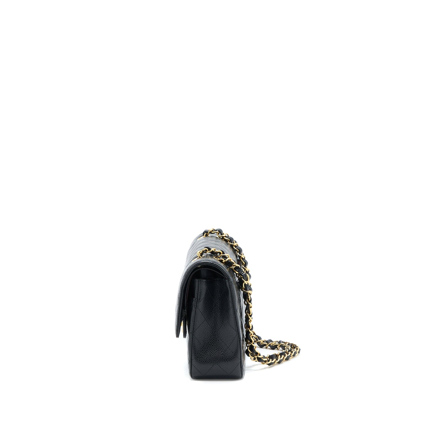 Chanel Medium Classic Double Flap Bag Caviar Black GHW (Microchip)