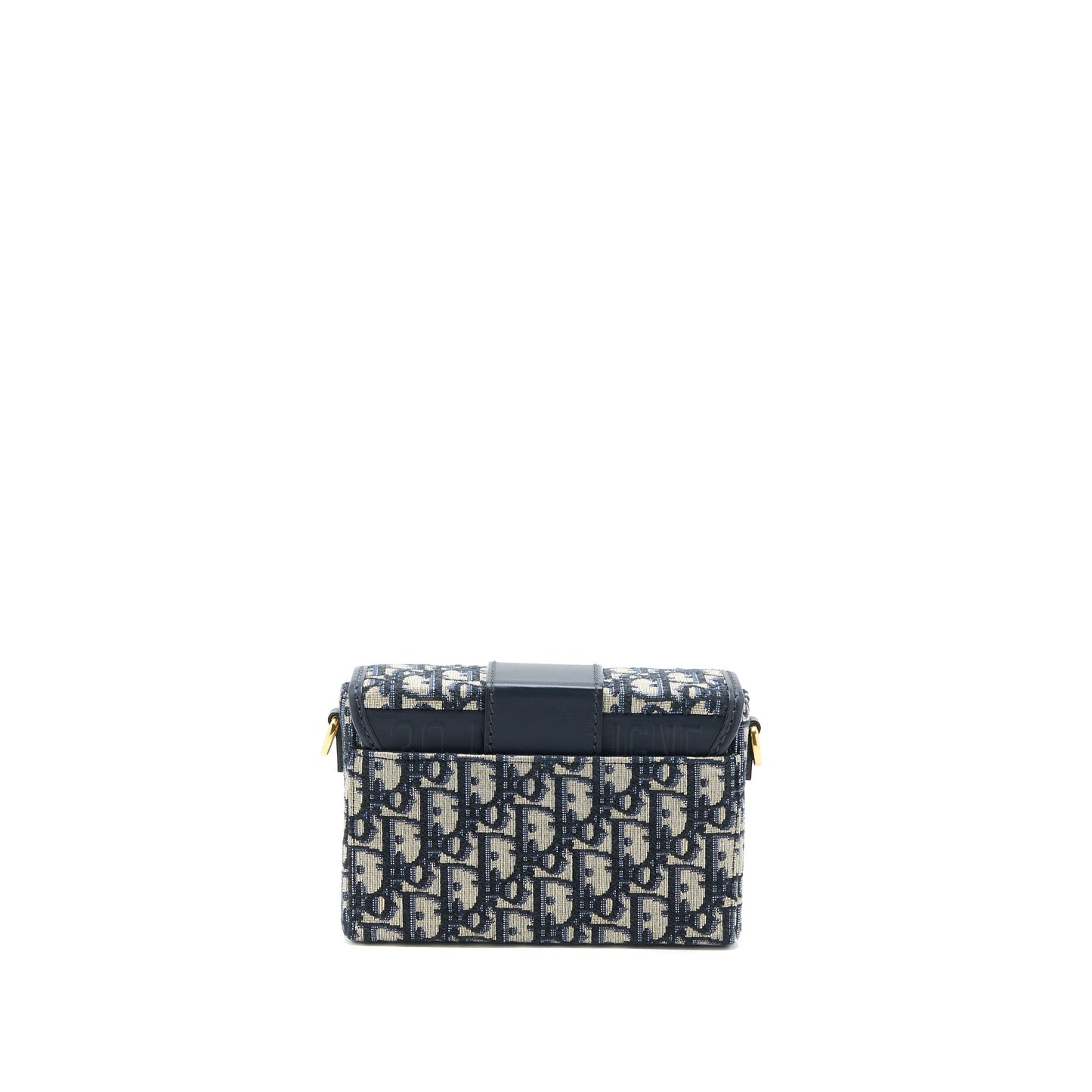 Luxury Dior 30 Montaigne Mini Box Bag Blue Oblique GHW