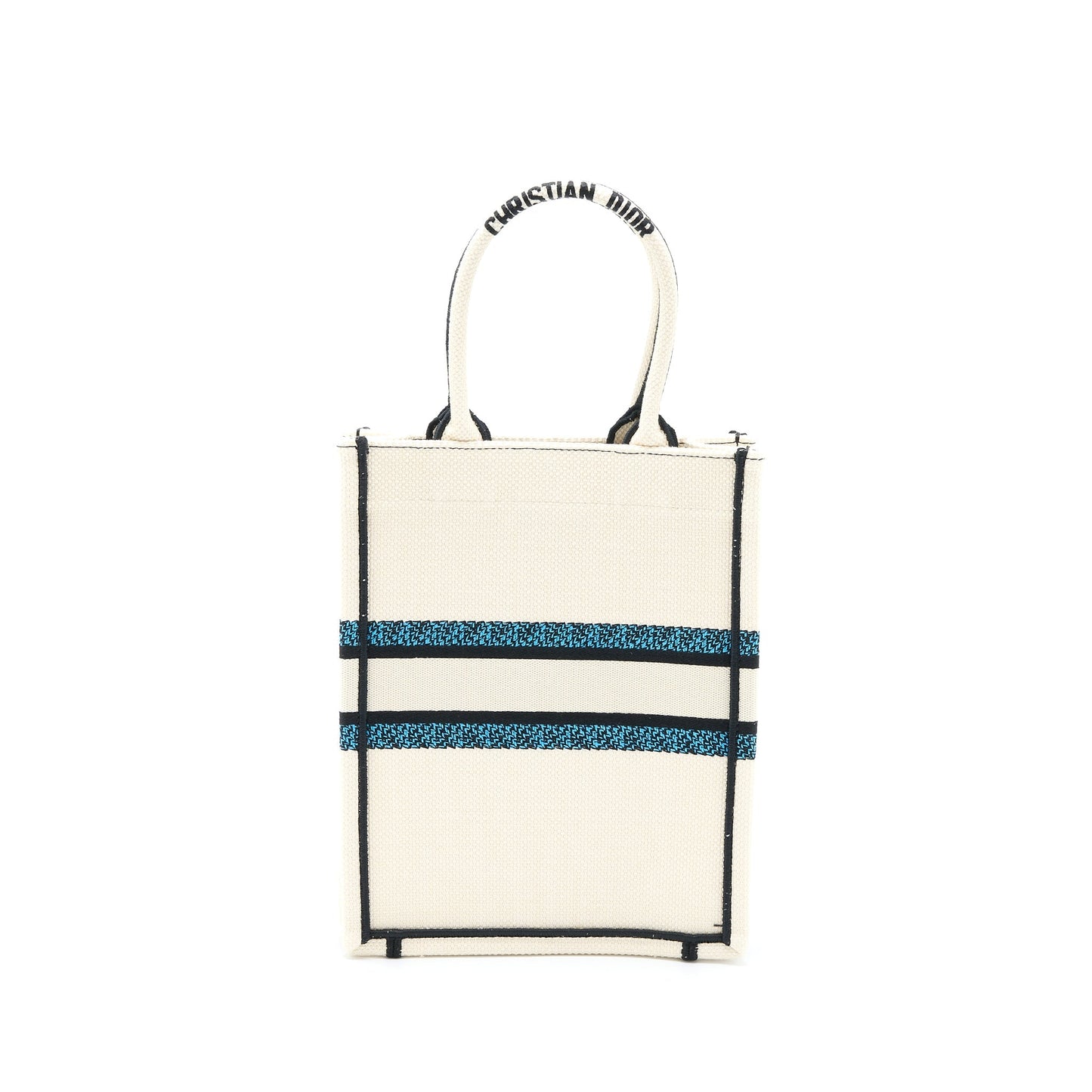 Luxury Dior Vertical Book Tote Lucky Star Embroidery White/Multicolour