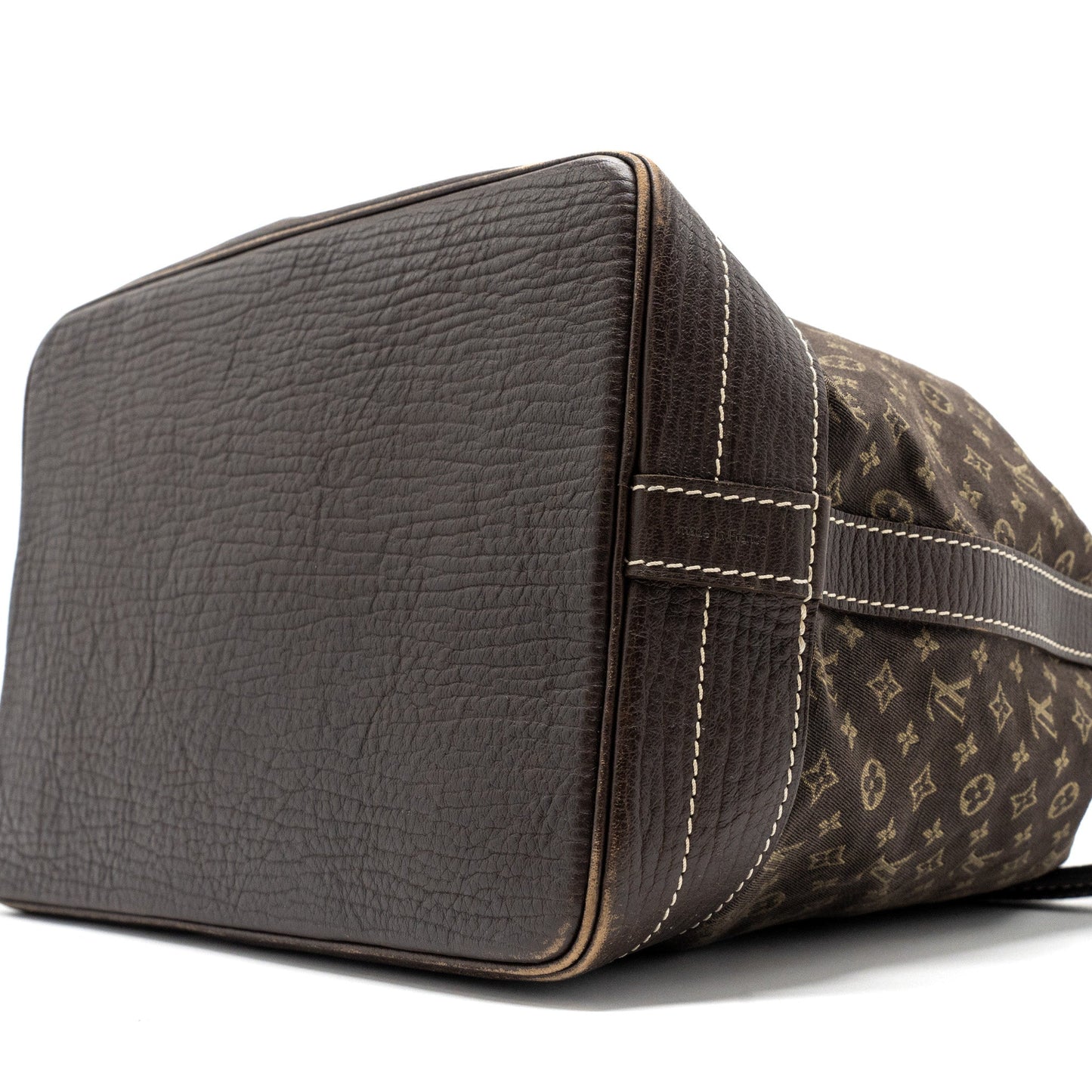 Louis Vuitton Lin Noe Bag Fabric/Leather EBENE GHW