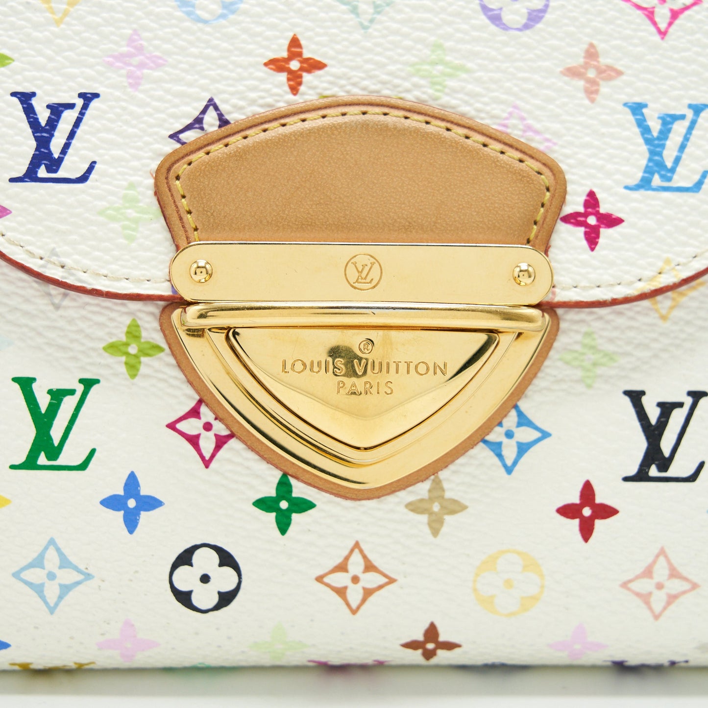 LOUIS VUITTON JOEY WALLET MONOGRAM MULTICOLOUR WHITE