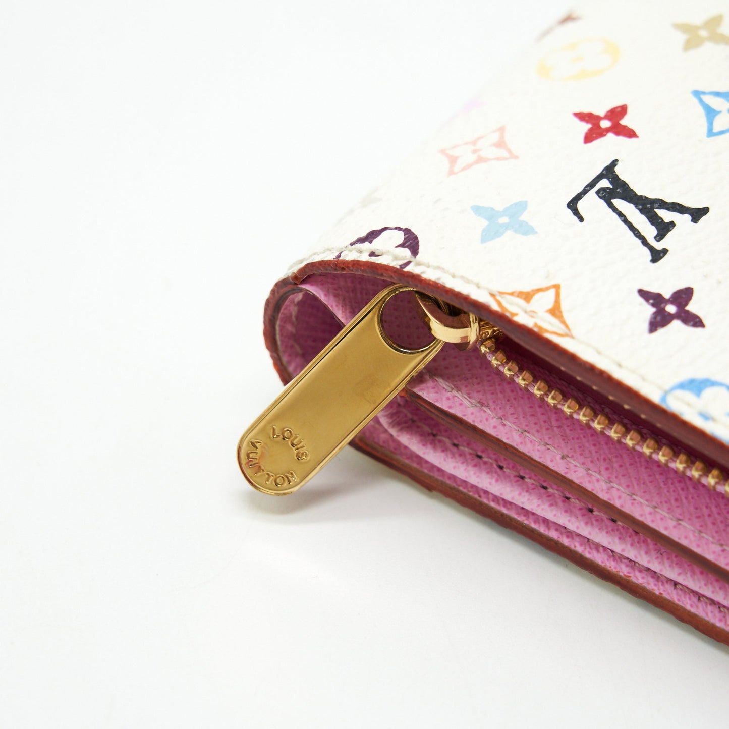 LOUIS VUITTON JOEY WALLET MONOGRAM MULTICOLOUR WHITE