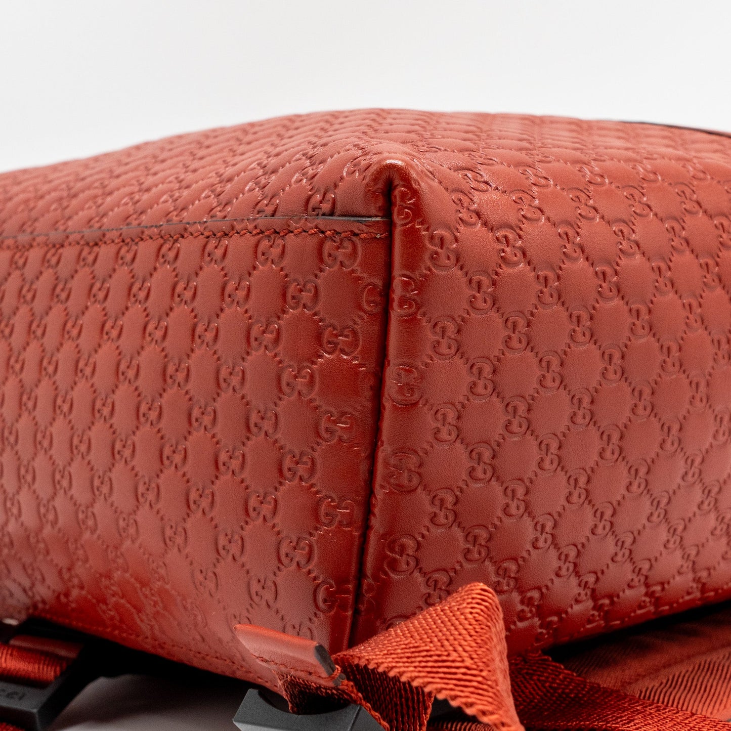 Gucci Kids Guccissima Backpack Leather Red SHW