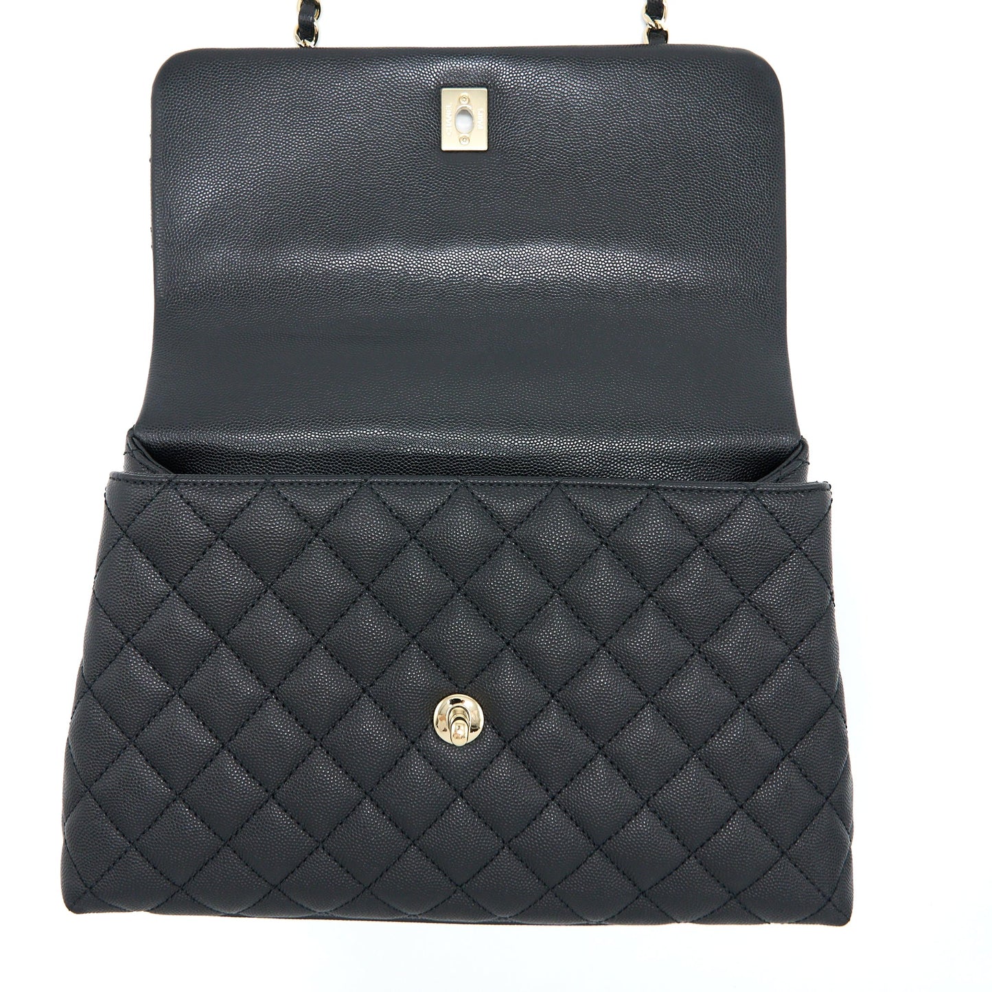 Chanel Medium Coco Handle Caviar Black LGHW
