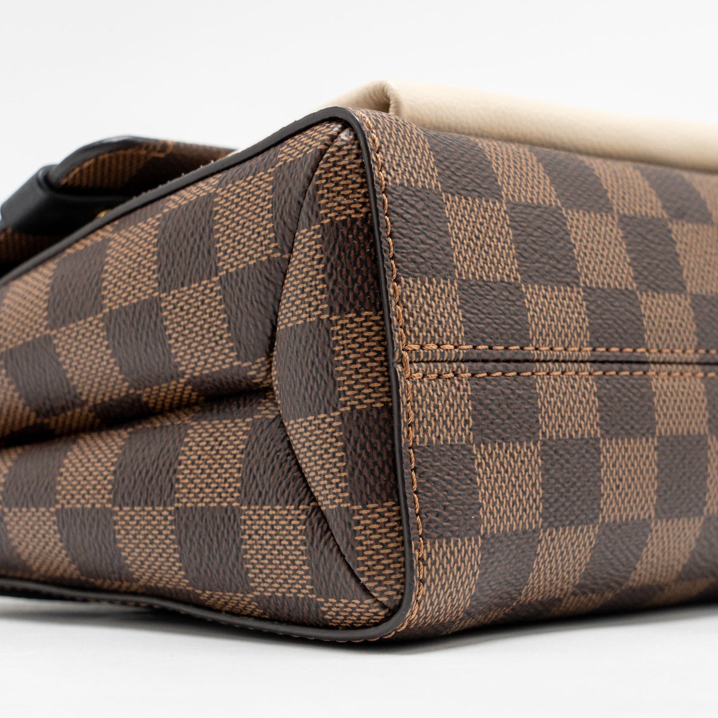 Louis Vuitton Vavin PM Damier Ebene Canvas Cream White GHW