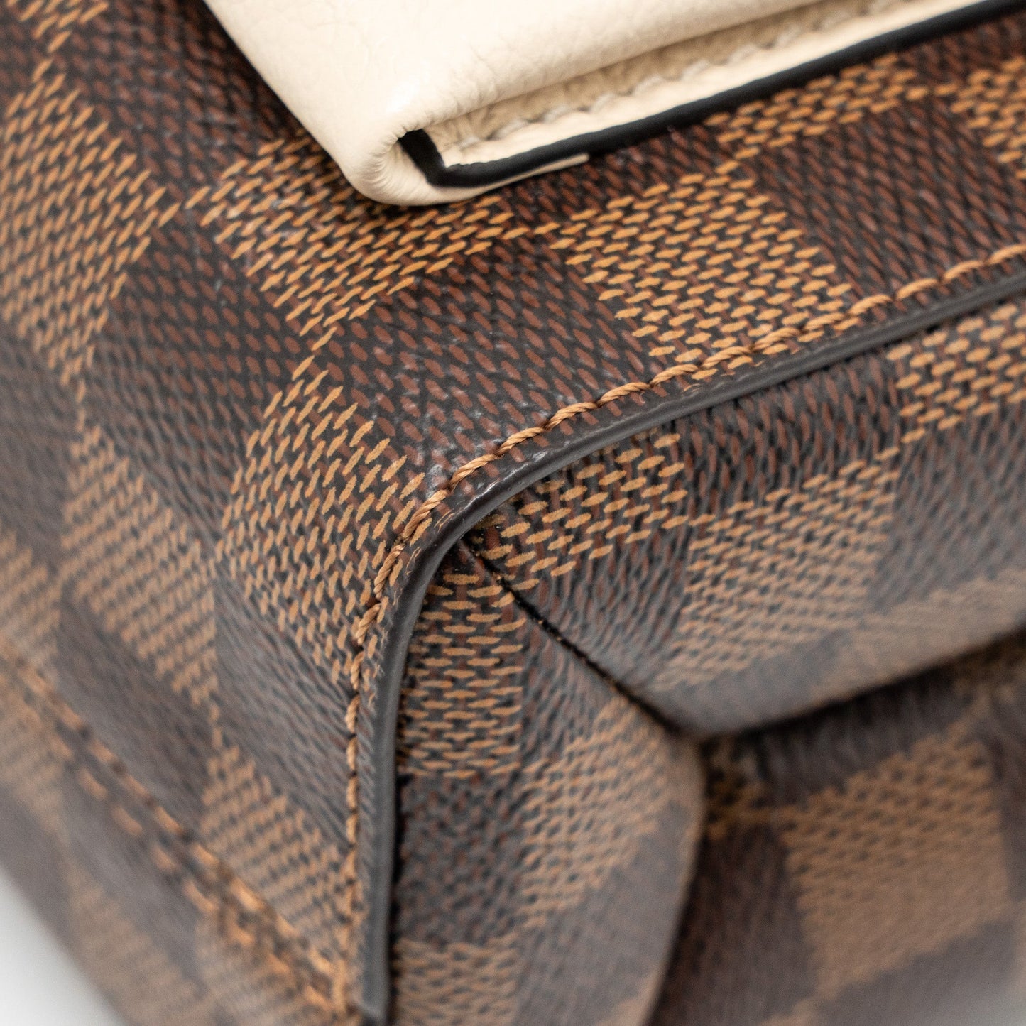 Louis Vuitton Vavin PM Damier Ebene Canvas Cream White GHW