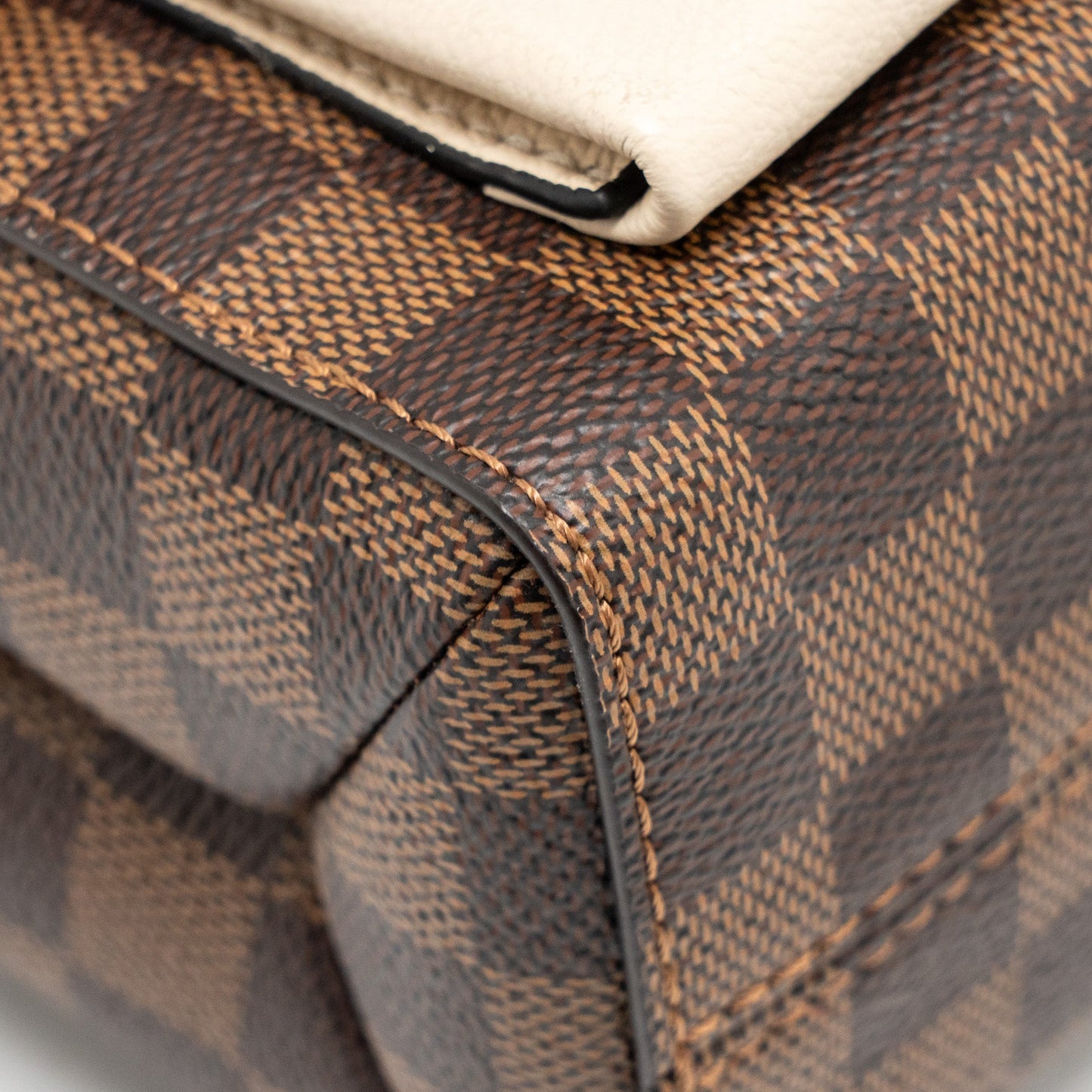 Louis Vuitton Vavin PM Damier Ebene Canvas Cream White GHW