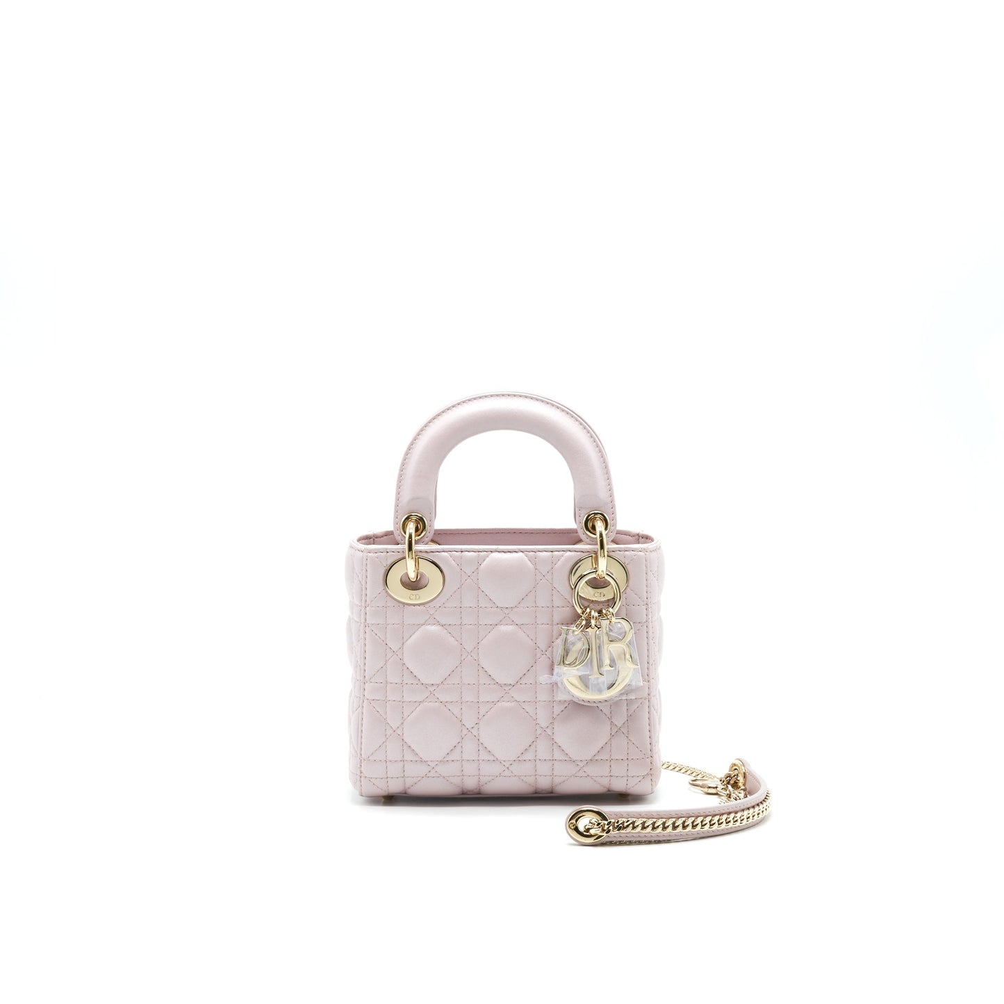 Christian Luxury Dior Mini Luxury Dior Lambskin Pink GHW