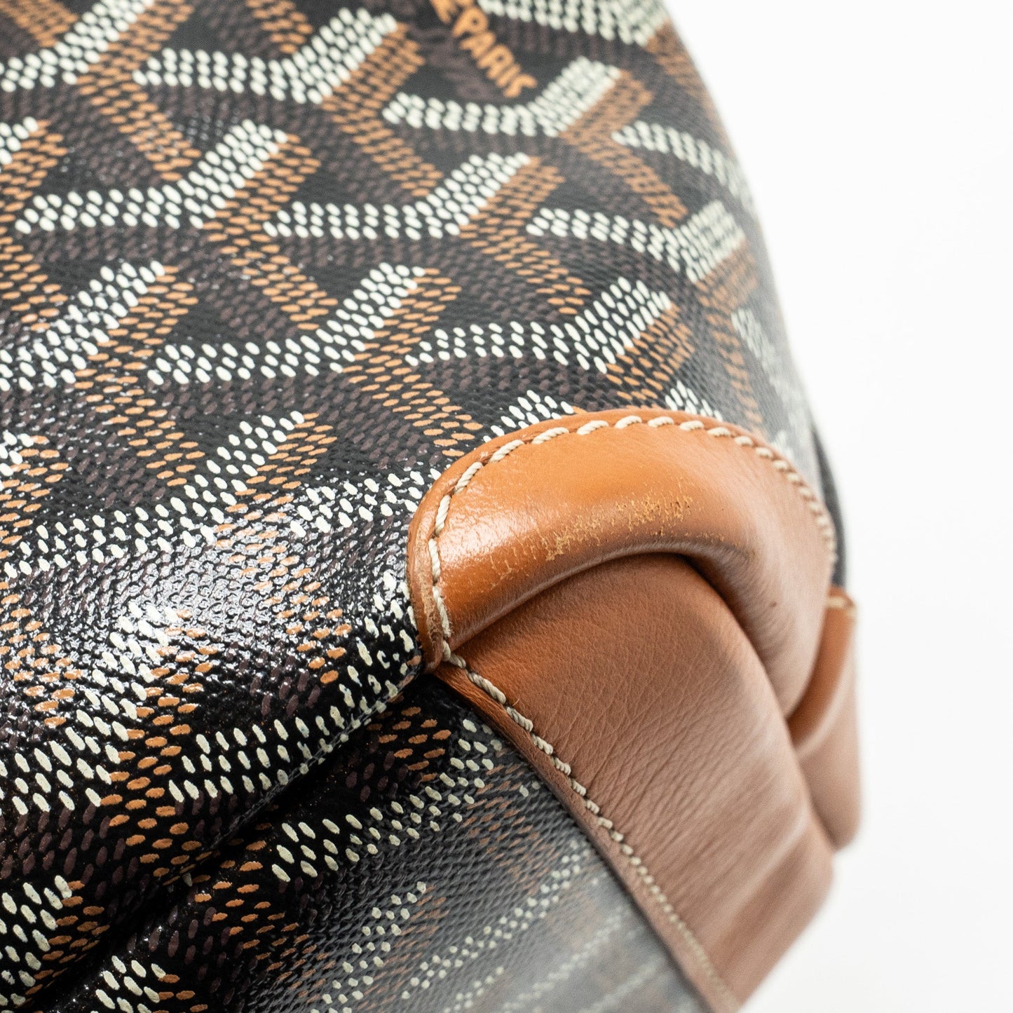 Goyard Artois pm tote bag goyardine canvas black/tan SHW