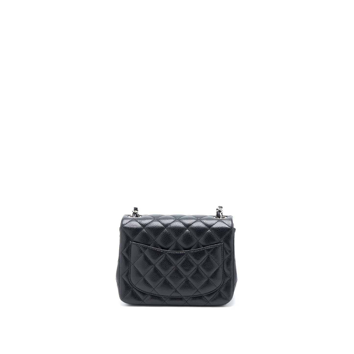 Chanel Classic Mini Square Flap Bag Caviar Black SHW