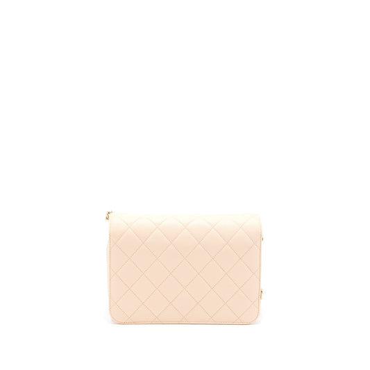 Chanel 21K Crossbody Bag Caviar Light Beige LGHW (Microchip)