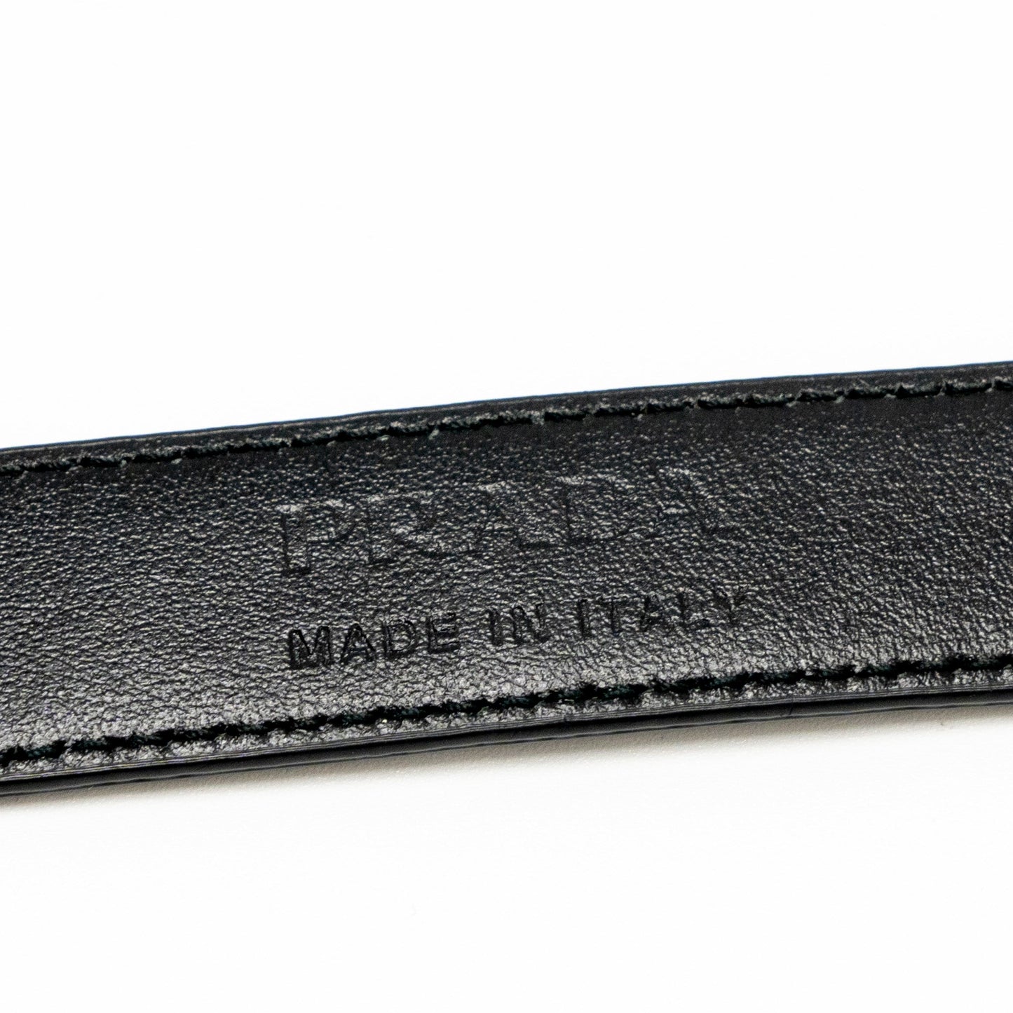 Prada Size 80 Belt Saffiano Calfskin Black GHW
