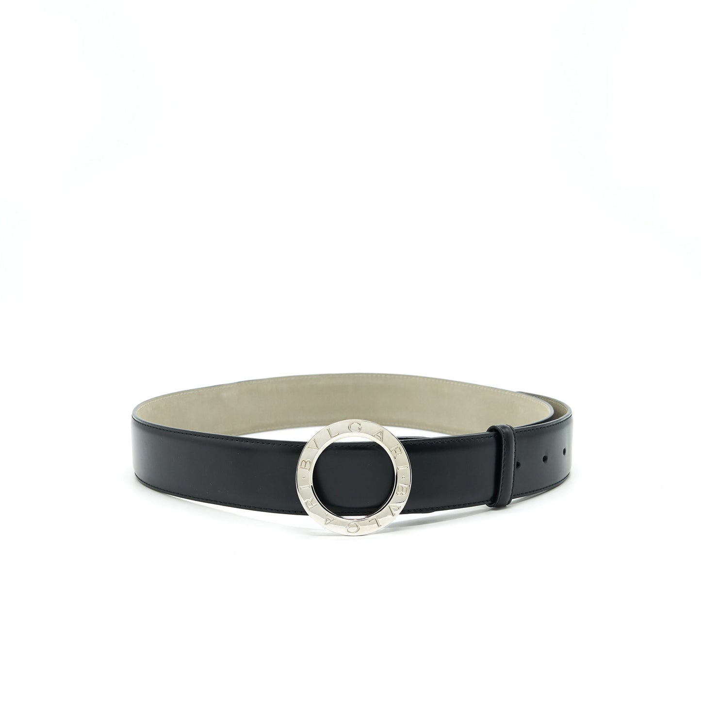 Bvlgari size110 man Belt Black SHW