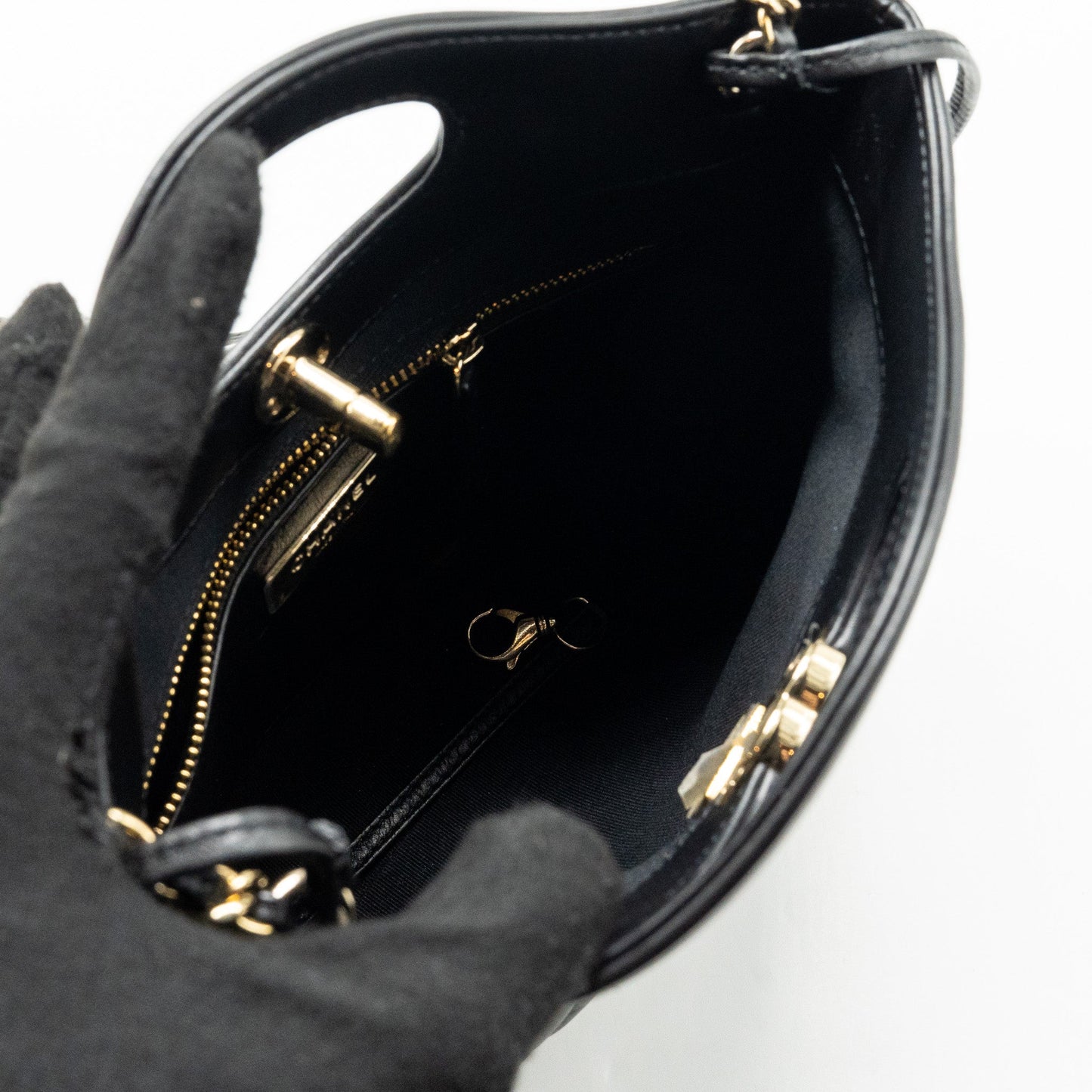 Chanel 23A mini 31 bag calfskin black LGHW (microchip)