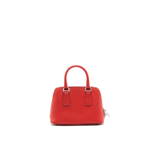 Prada Mini Promenade Saffiano Lux Leather Crossbody Bag in Red