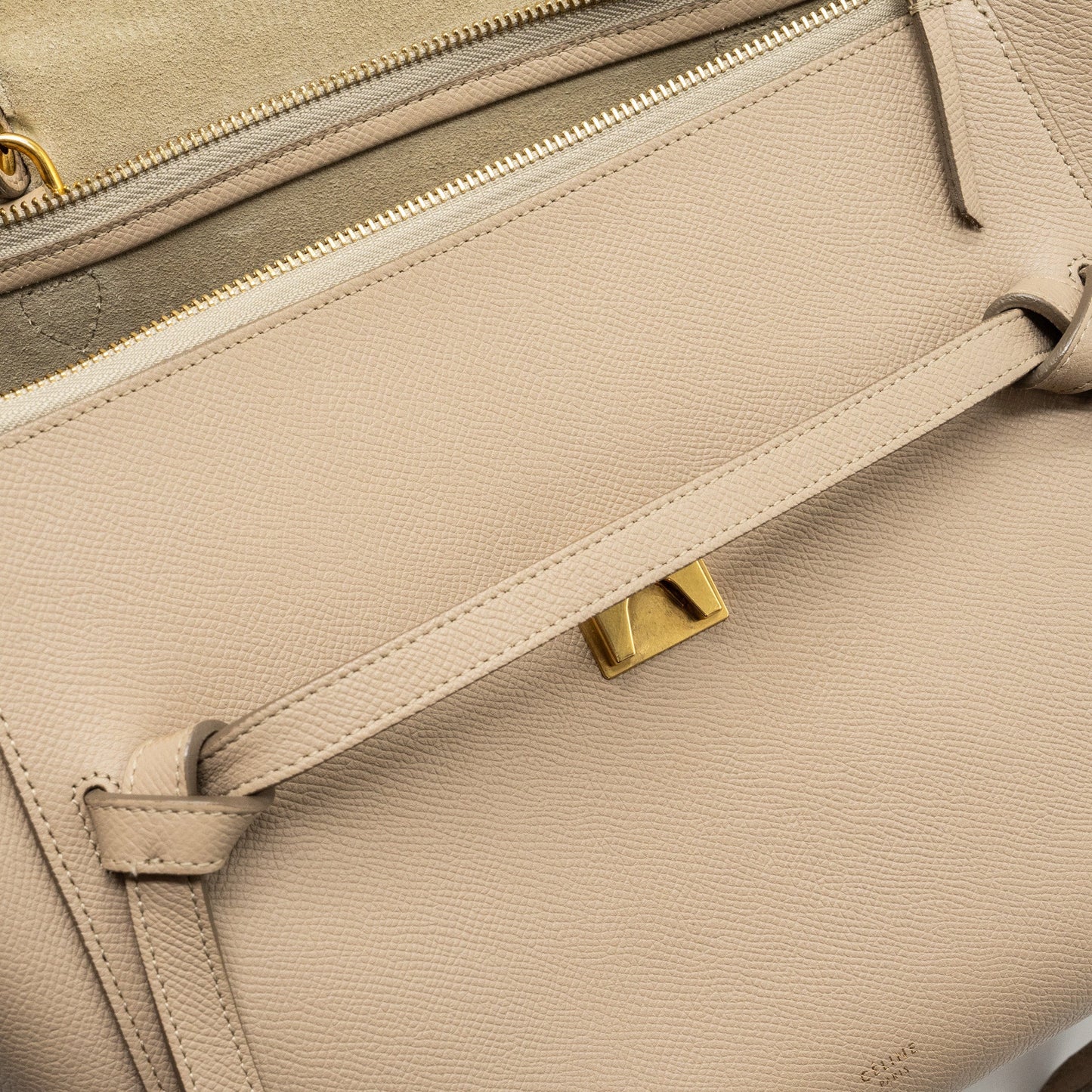 Celine Mini Belt Bag Calfskin Light Taupe GHW