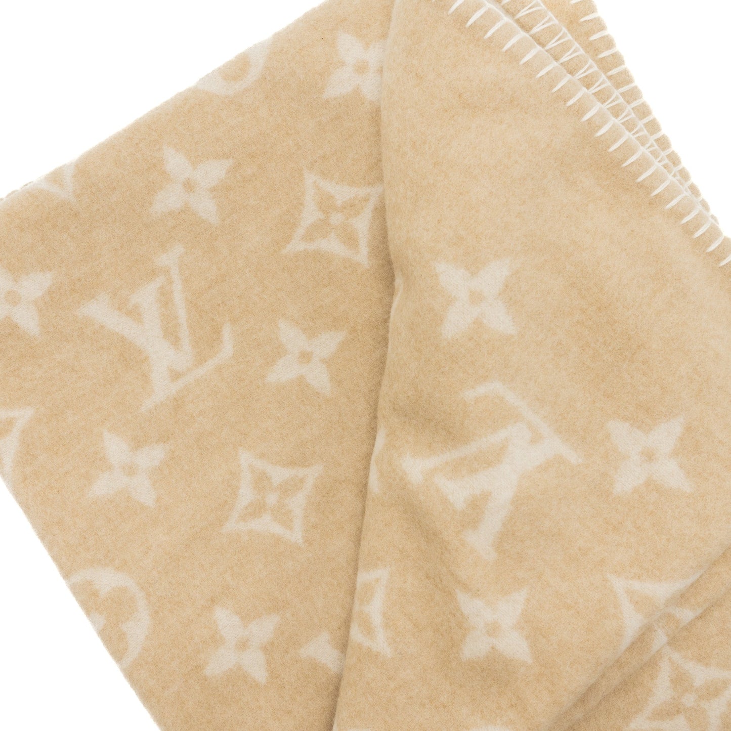 Louis Vuitton Giant Monogram Blanket Wool/Cashmere Beige