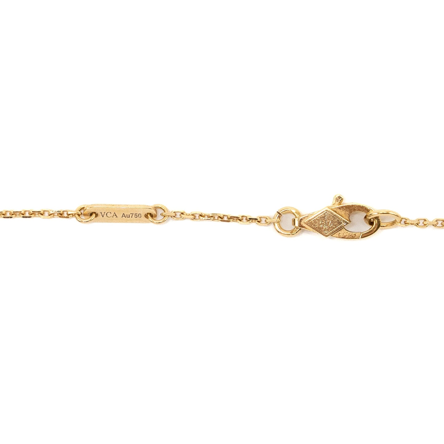 Van Cleef & Arpels Sweet Vintage Alhambra Necklace White Mother Of Pearl Yellow Gold