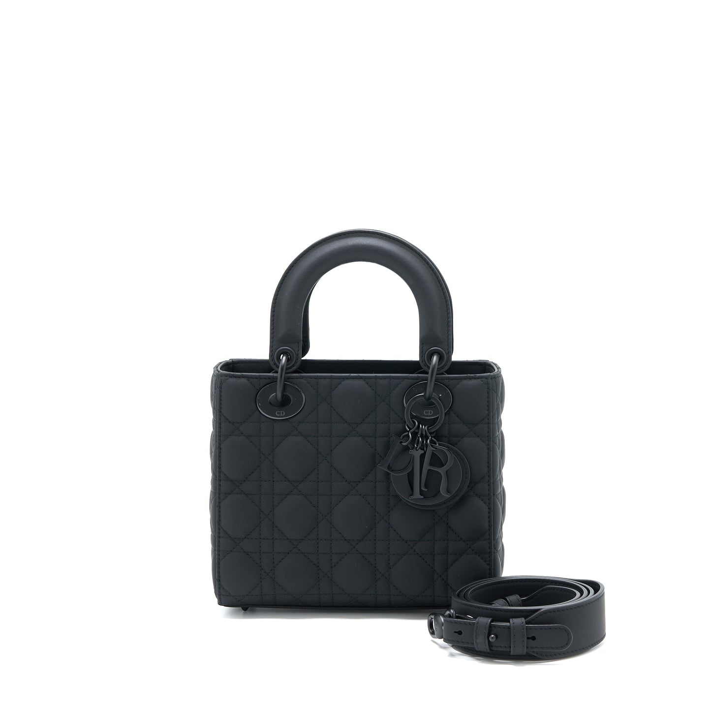 Luxury Dior Small Lady Luxury Dior Calfskin So Black with Black Hardware