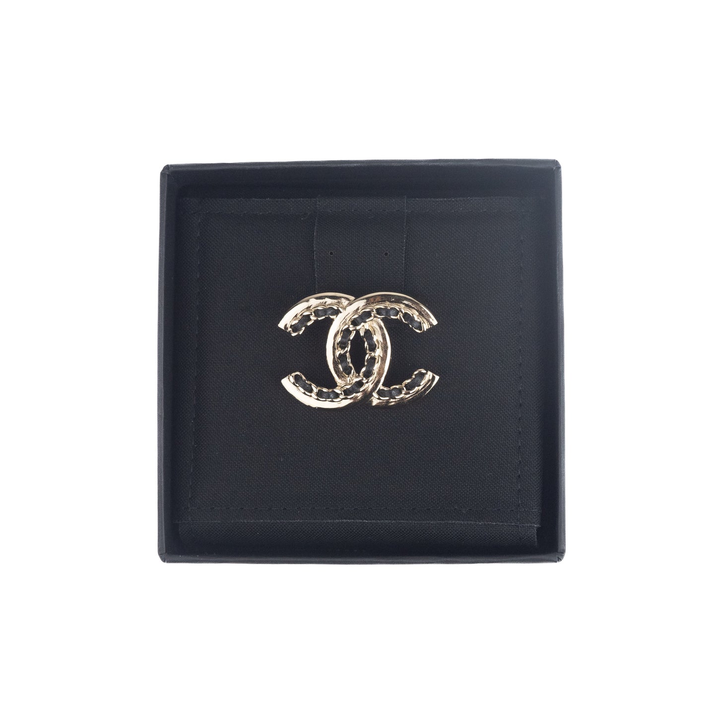 Chanel Gold & Black Brooch