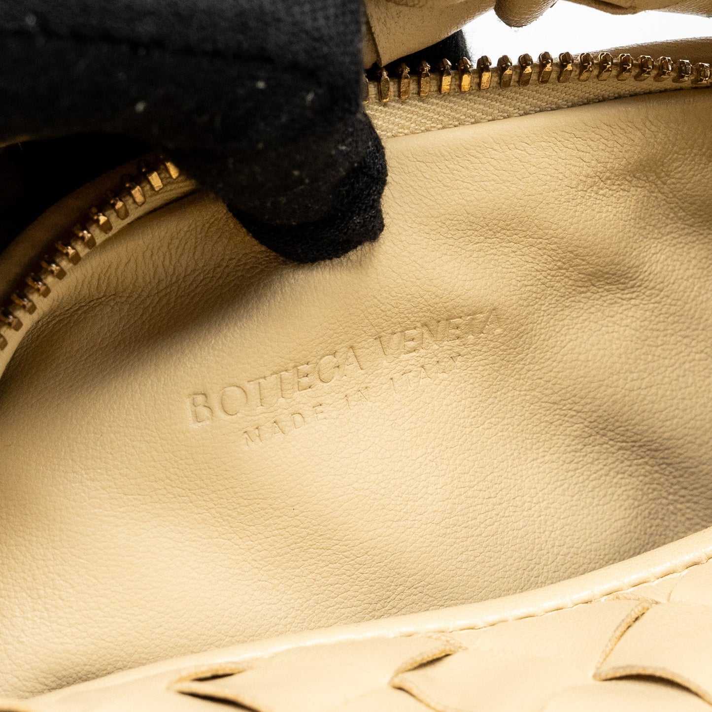 Bottega Veneta Mini Jodie Lambskin Beige GHW
